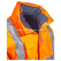 Men's High Visibility 4-In-1 Safety Hooded Jacket